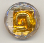 Topaz, Crystal, & Gold Iridescent Greek Key, 38mm